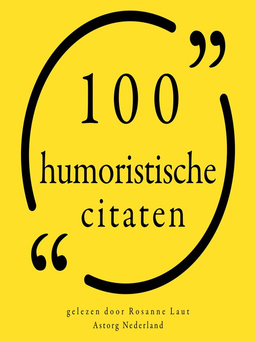Title details for 100 humoristische citaten by Various - Available